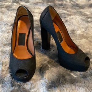 LANVIN BLACK PLATFORM HEEL